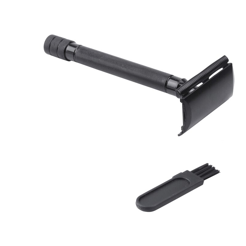 Double Edge Safety Razor Long Handle Classic Safety Razor Manual Shaver Holder