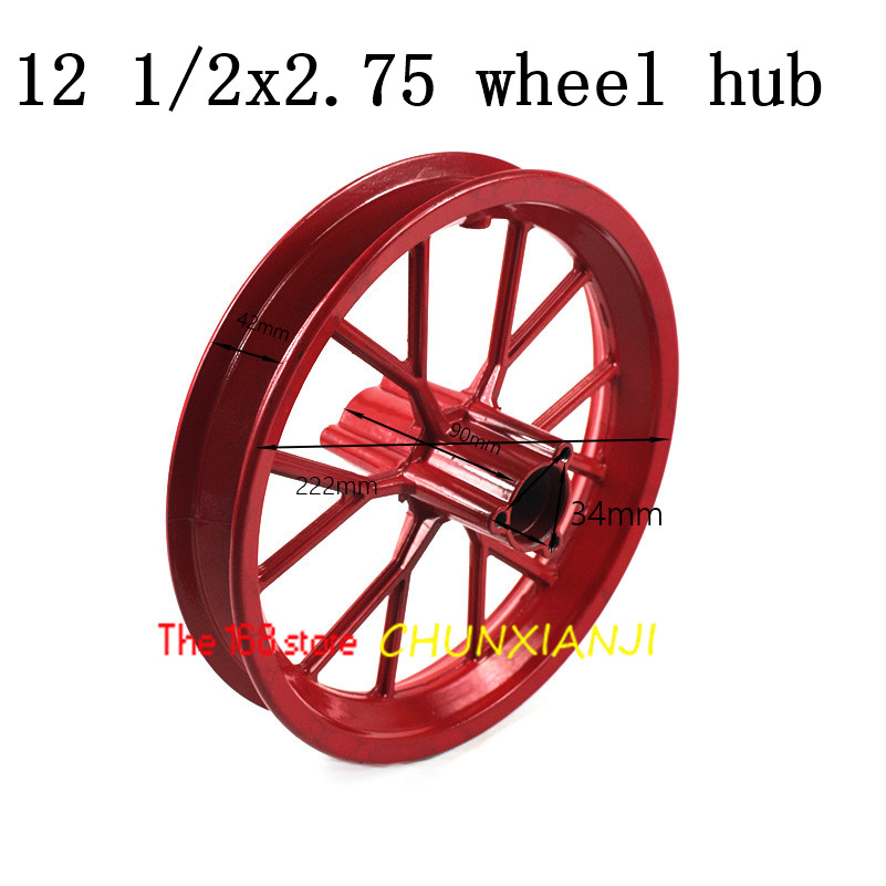 Newest 12 1/2 X 2.75 Wheel Rim 12.5 *2.75 Aluminum Hub for 49cc Motorcycle Mini Dirt Bike Tire MX350 MX400 Scooter