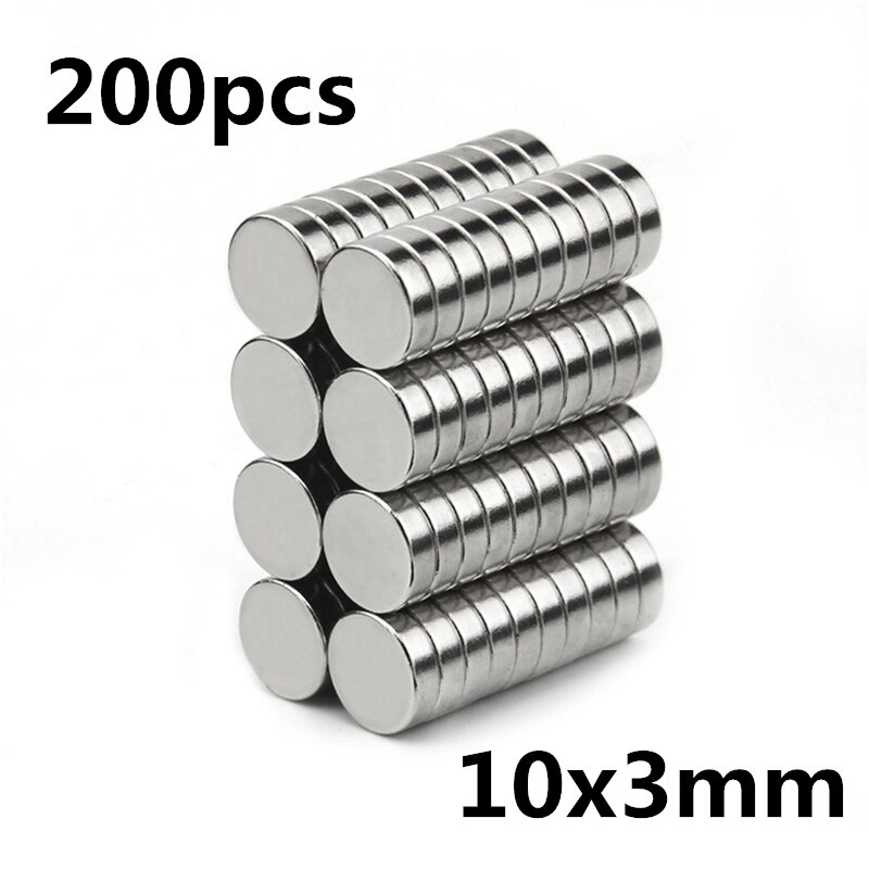 Super Krachtige Sterke Zeldzame Aarde Neodymium Magneet N52 Magneten: 200pcs-10x3