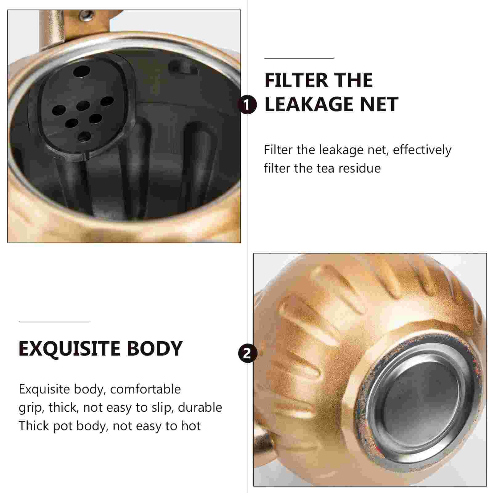 Home Tea Kettle Simple Boiling Teapot Heat Resistant Water Boiling Kettle with Strainer