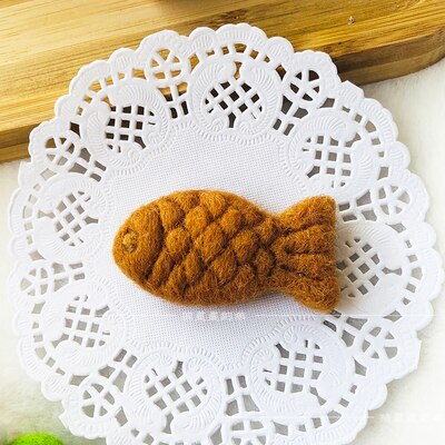 Japanese Sushi wool needlepoint kit wool felt needle felting pendant craft needlecraft DIY handmade: Fish stew