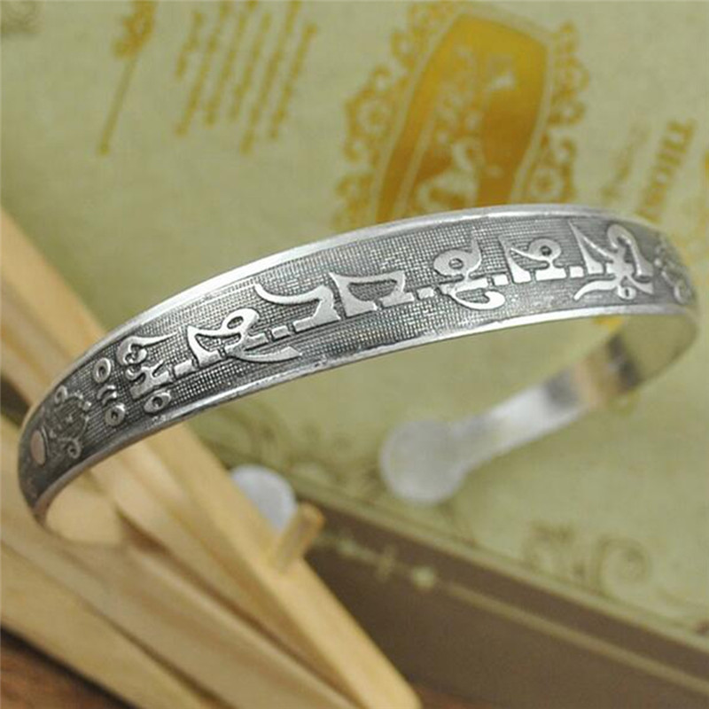 10 Stil Tibetische Tibet Silber Farbe Offene Armreif Ethnic Vintage Totem Manschette Armreif Schmuck für Frauen: G