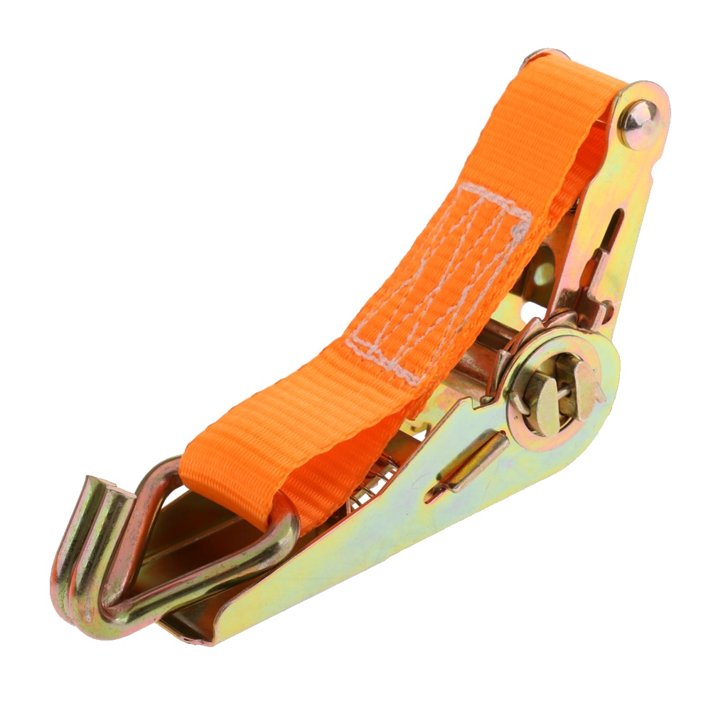 6m Cargo Strap Ratchet with Fastening Buckle Tie Down Strap Webbing with Double J Hooks Lashing For Cargo Lorry Car Marine Boat