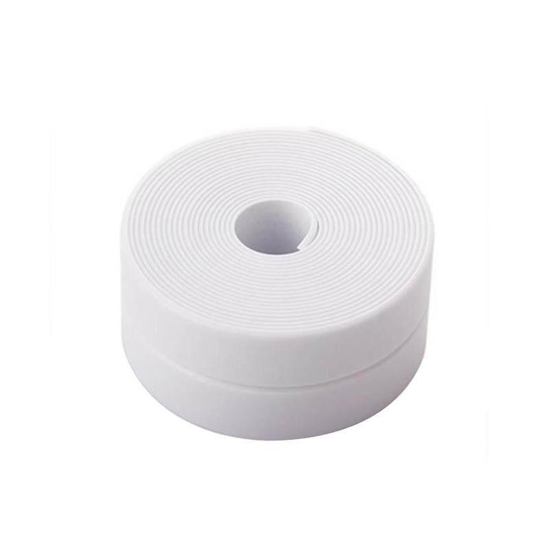 Autocollant auto-adhésif en céramique | Autocollant de cuisine, étanche, Anti-humidité, autocollant de salle de bains, évier mural d'angle, ligne PVC T3O9: White