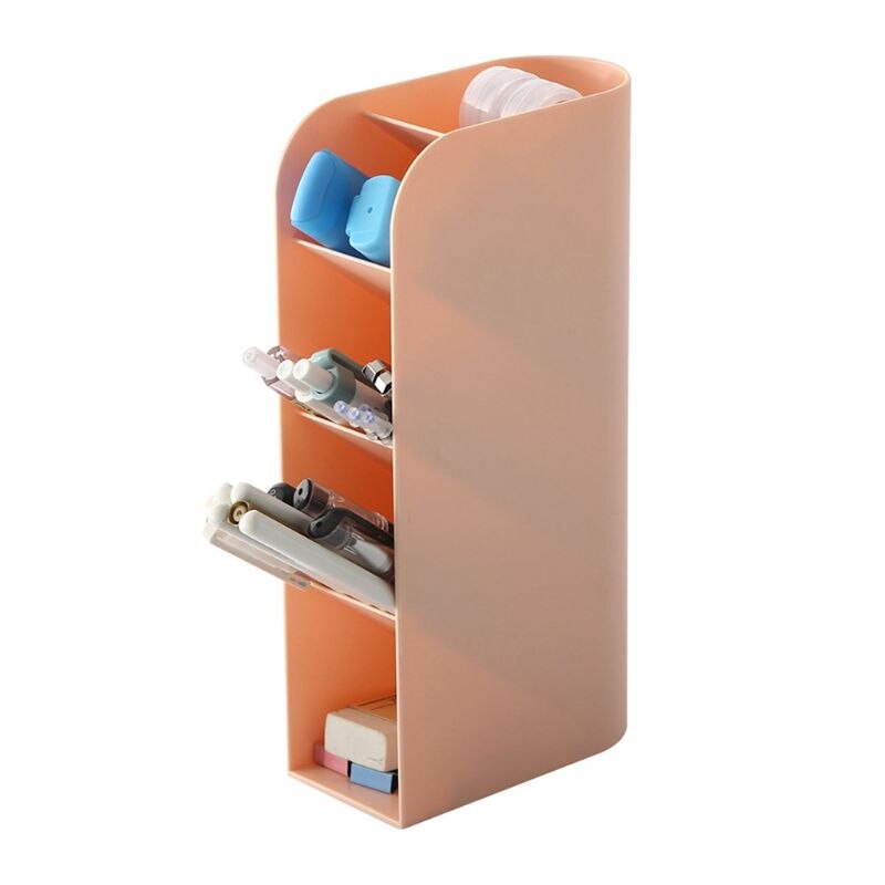 Porta pluma de escritorio multifuncional, 4/5 rejillas, caja de almacenamiento y escuela para oficina, organizador de lápices de escritorio de paja de trigo, papelería