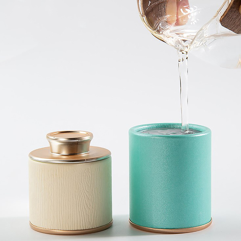 Mini lata de té vacía para el hogar, tarro sellado de té verde y negro, caja de embalaje de té pequeña de viaje portátil, lata de almacenamiento de papel