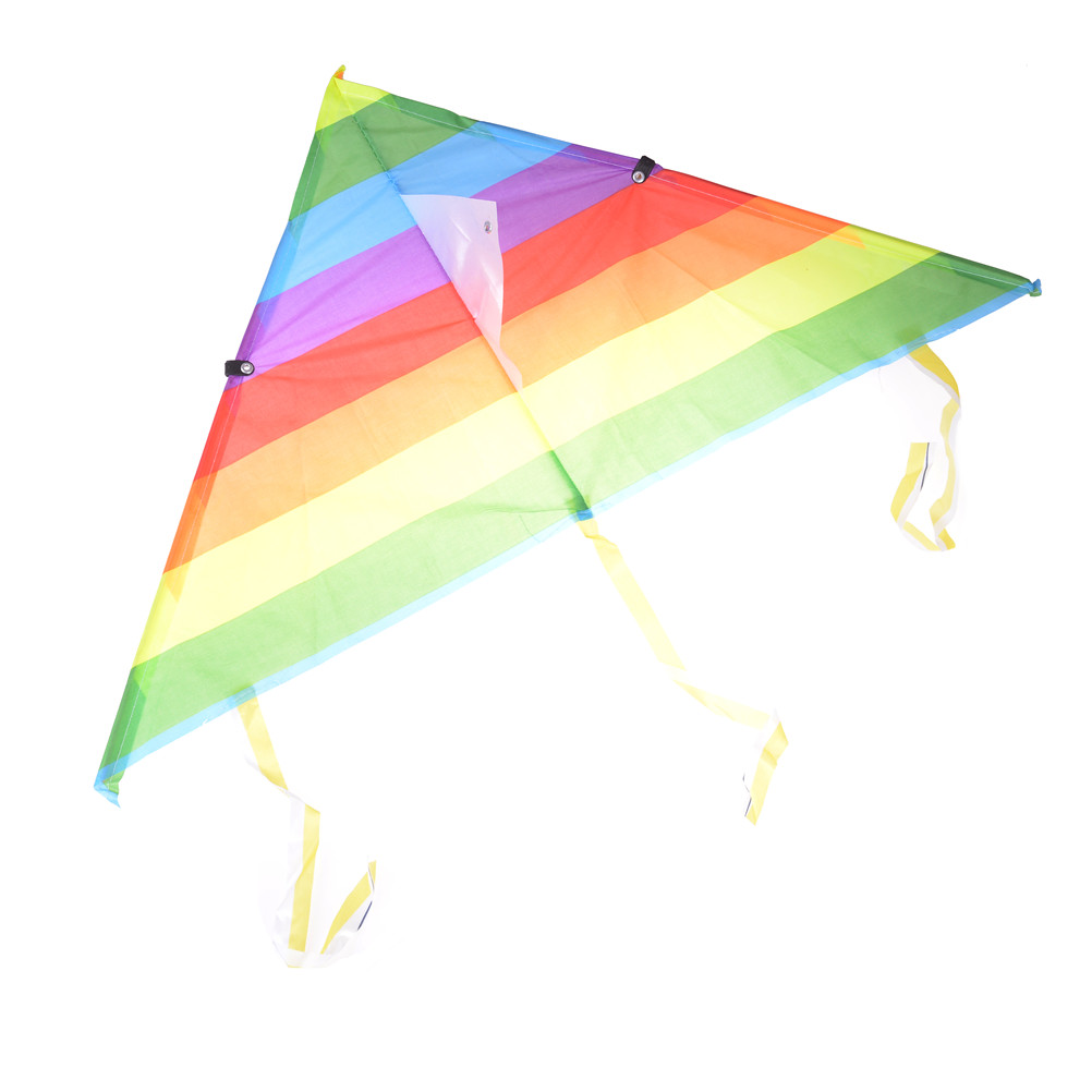 Kinderen Kite Stunt Kite Surf zonder Controle Bar en Lijn Outdoor Lange Staart Vliegers Nylon Rainbow Kite Speelgoed voor kids