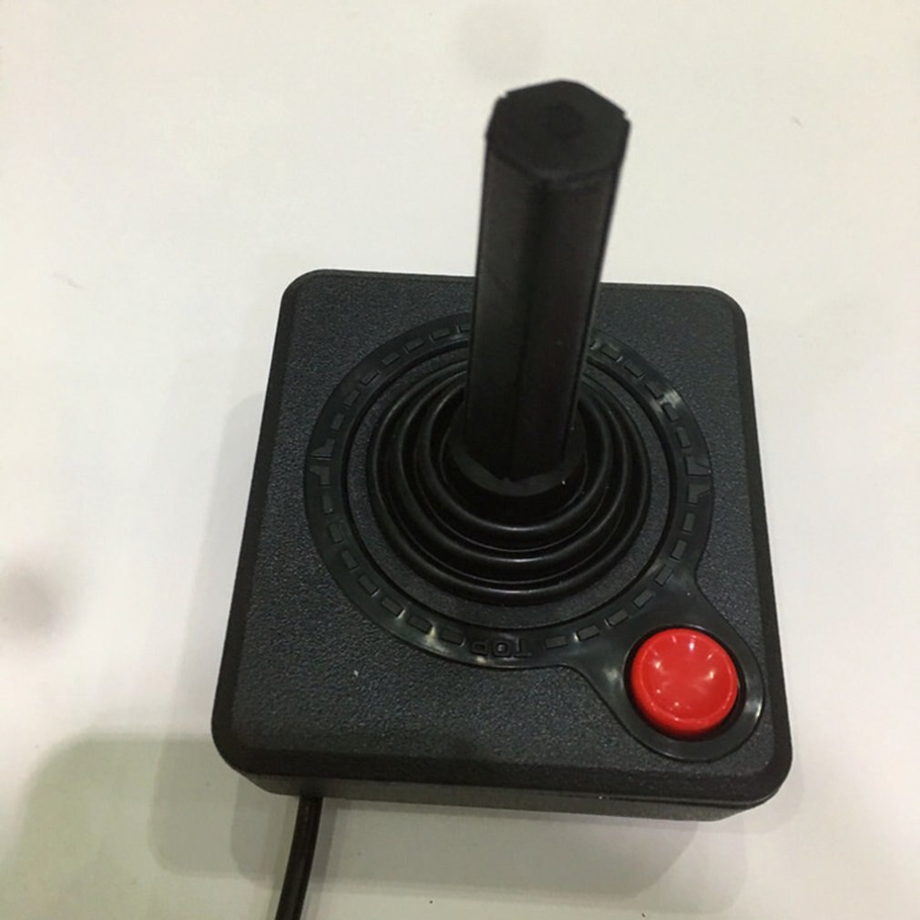 Controle para atari, joystick de 1.5m com alavanca de 4 vias e botão de ação única, retrô, atualizado