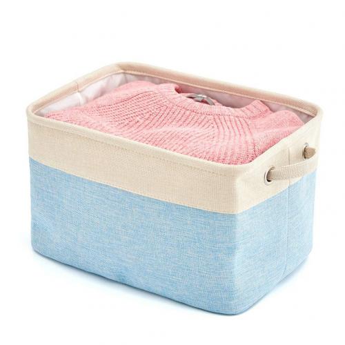 Bloc de couleur boîte de rangement pliable pour vêtements, jouets, panier, organisateur d'articles divers, organisateur de livre cosmétique, conteneur de papeterie