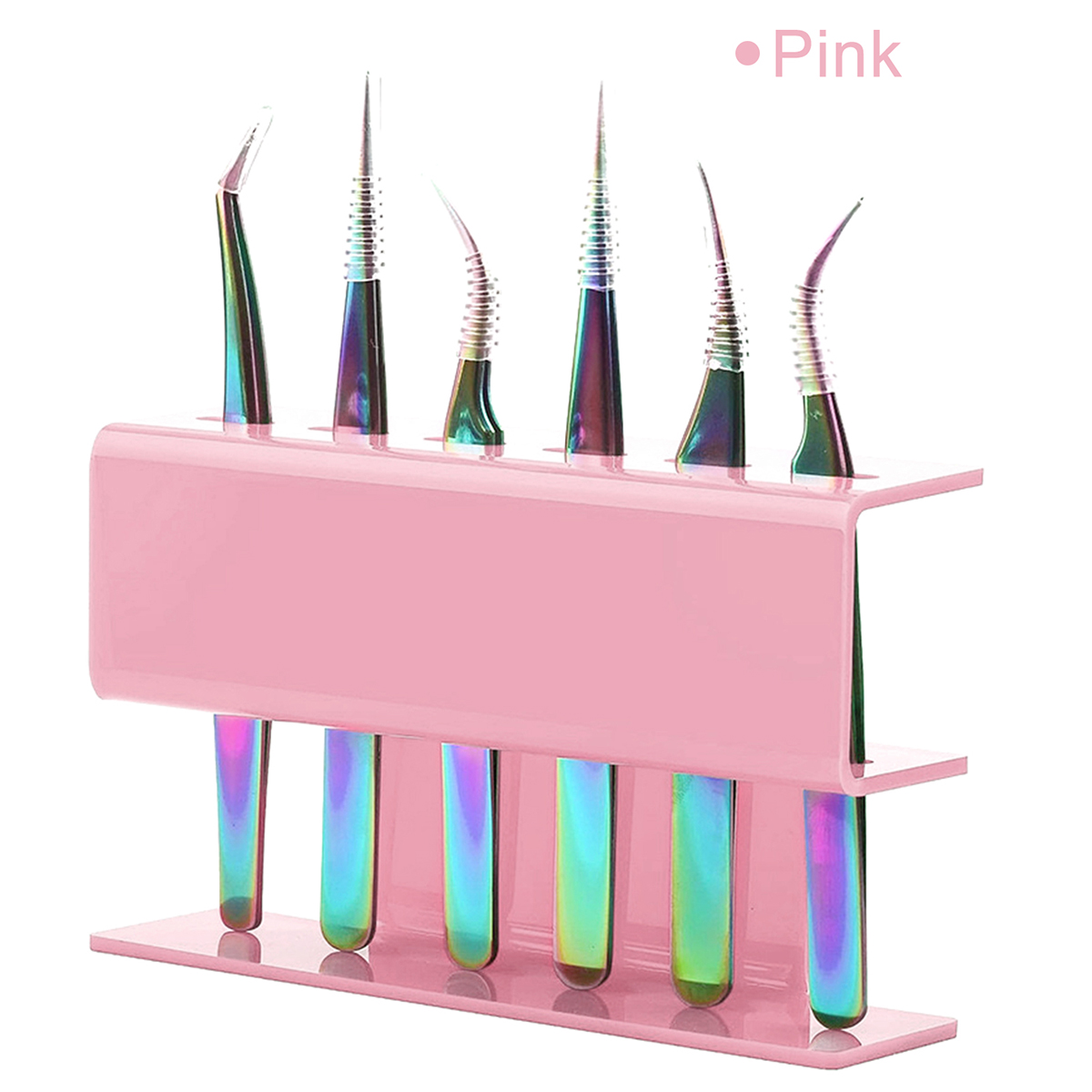 Wimpern Pinzette Lagerung Halfter 6 Löcher Gestell Tragbare Pinzette Organizer Regal Wimpern Verlängerung machen-hoch Werkzeug Acryl Ständer