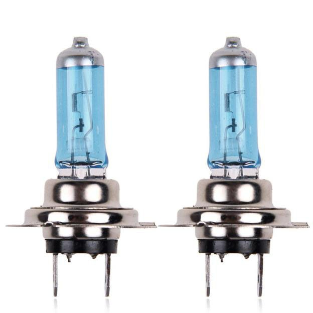 2 st  h7 halogenlampa bil 6000k hög effekt super vita halogen xenon glödlampor strålkastare ljuskälla billjus  #bl5