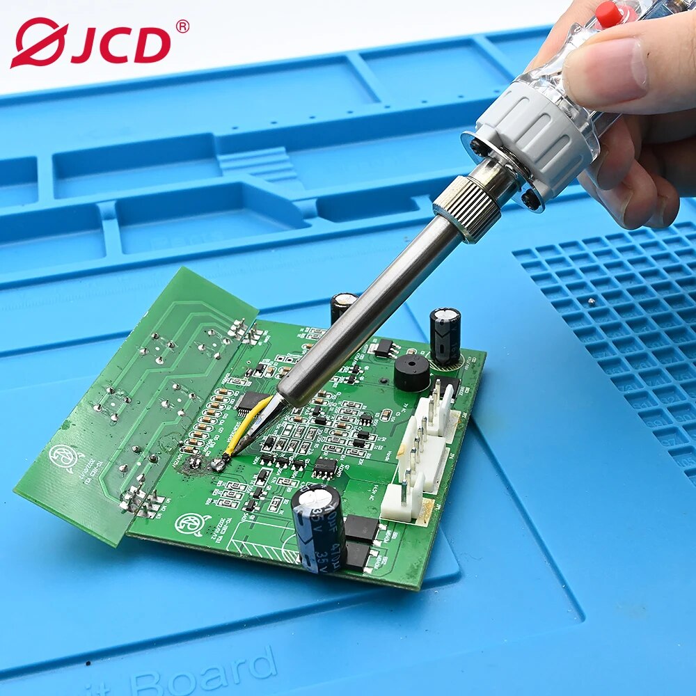 JCD 100W Electric Soldering Iron P907 110V 220V Adjustable Temperature LCD Digital Display With Switch Welding Repair Tools