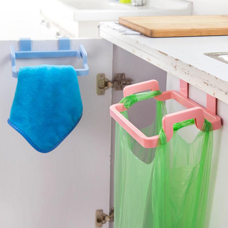 Kjøkken plast søppelsekk rackholder skapdør bakhengende søppel søppelsekk oppbevaringshylleverktøy