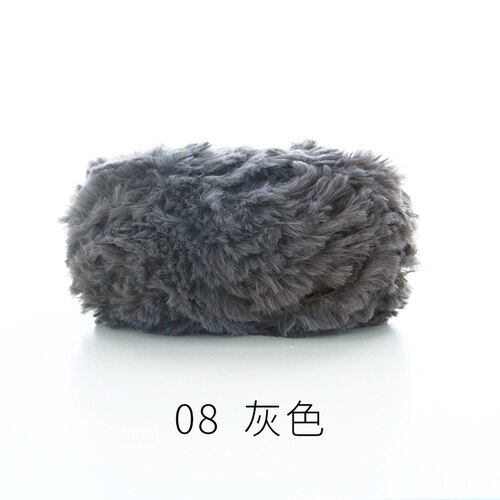 50g/écheveau épais moelleux fausse fourrure cils fil 100% Polyester doux fil pour tricot à la main manteau pull chapeau Amigurumi Crochet fil: 08