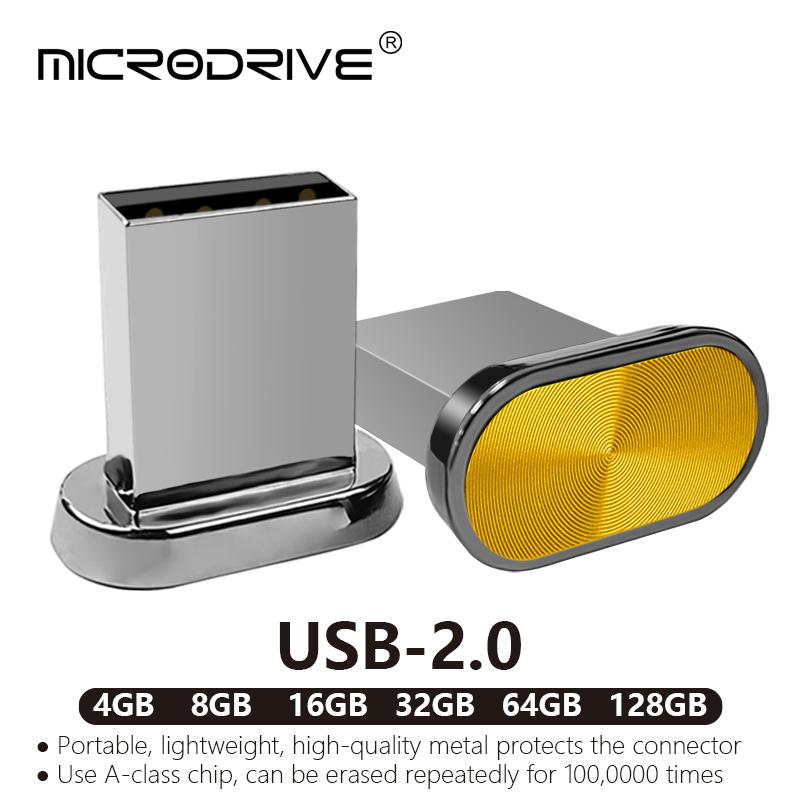 Super Mini clé USB étanche, clé USB, 64 Go, 32 Go, 16 Go, 8 Go, 4 Go, capacité réelle, clé USB