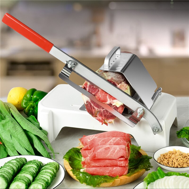 Kitchen Tools Meat Slicing Machine ABS+Stainless Steel Household Manual Thickness Adjustable Meat And Vegetables Slicer Gadget