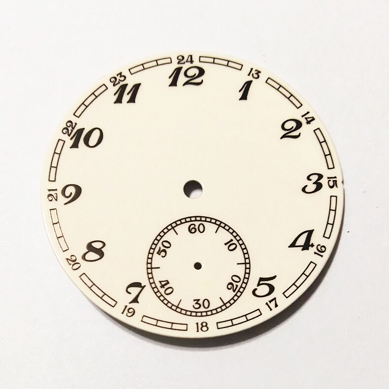 watch dial Porcelain Enamels Pocket Watch Plate Literal St36/Eta6497/6498 for 39mm