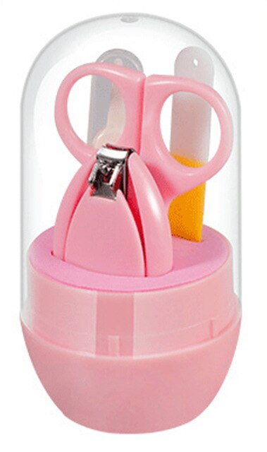Conjunto de cuidado para bebé recién nacido, multifunción, higiene, cuidado de las uñas, termómetro, tijeras, herramientas: 4pcs pink