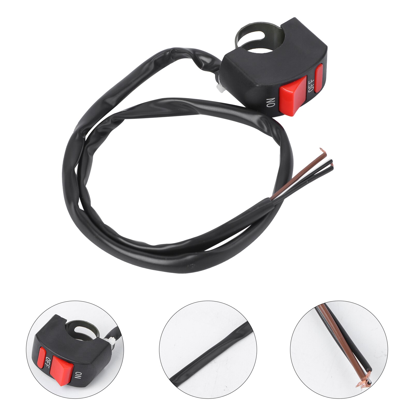 CS-008 Waterproof 12V Car Motorcycle Boat Female Socket Power Plug with 180cm Fuse Connector Wire (Black)