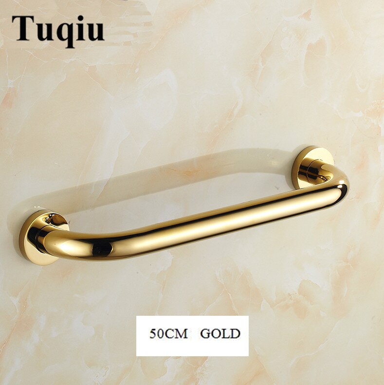 30-50cm guld/roséguld/krom mässing badrumsbadkar ledstång säkerhetshandtag för äldre badrumshandtag armstöd handstång: 50cm guld