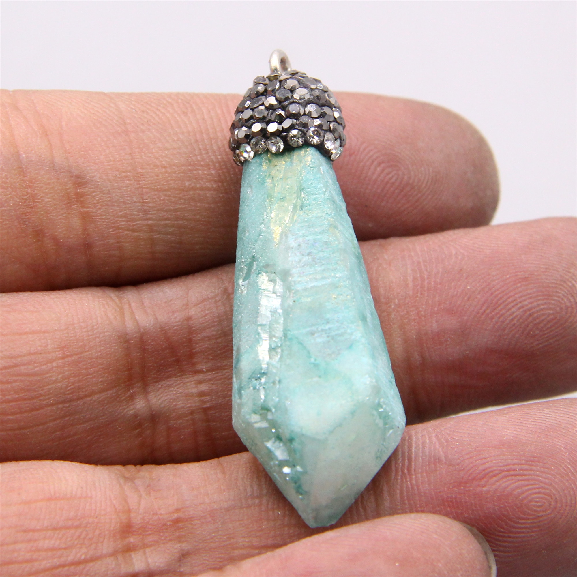 1pc Natural quartz Crystal healing Quartz stone Pendant Necklace Amulet lucky best friends Jewelry pendant charm