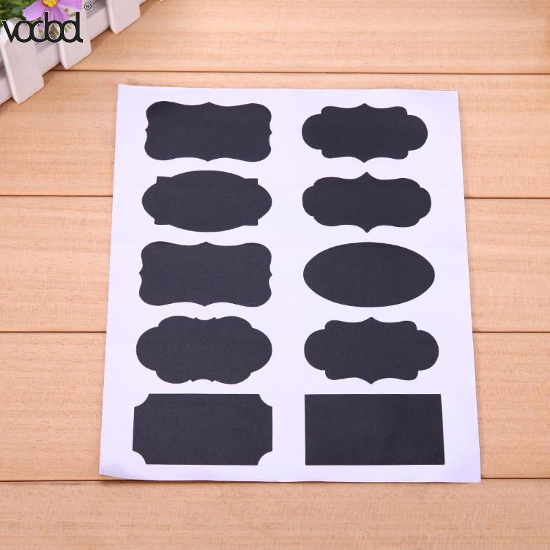 50 unids/set pizarra pegatina artesanal organizador de jarras para cocina ventanas taza puede almacenamiento PVC Memo Lables Oficina papelería