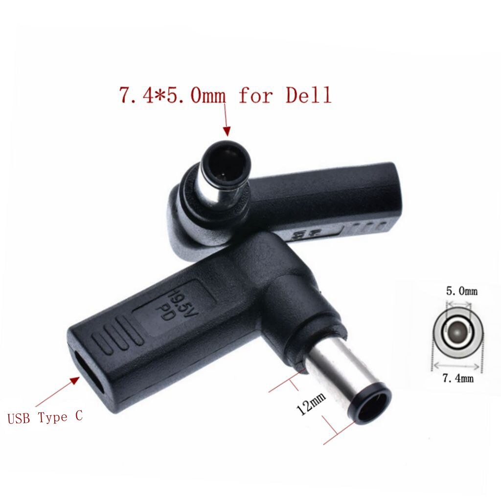 Dc Energie Adapter Stecker Konverter USB Typ C Weibliche zu 7,4x5,0mm 4,8x1,7mm 5,5 x 2,1mm Männlichen Laptop Dc Ausgang Jack Stecker: 7450 Pro Dell
