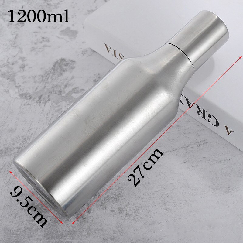 304 rostfria kannor läckagesäkra rostfria vattenflaskor kan användas för vattenkokare, vattenkokare, metall vattenflaska: 1200ml