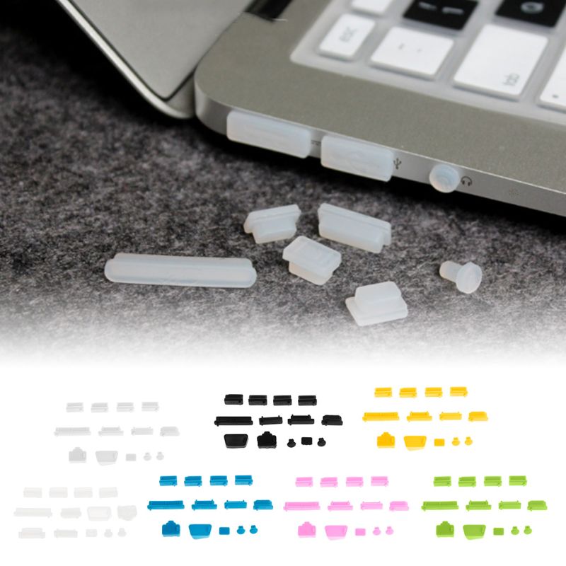 13Pcs Anti-stof Pluggen Soft Silicone Data Port Usb Protector Set Laptop Aansluitingen Stofdicht Cover Stopper Cover Pc computer Notebook