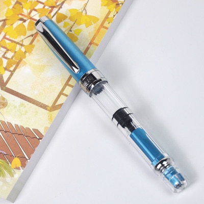 Wing Sung 3008 Piston Fountain Pen Big Volume Demonstrator Fountain Pen F EF Nib Wingsung Fountain Pen