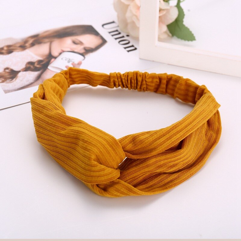 Bandeau d'hiver pour femmes, nœud supérieur, turban, bandeau, accessoire pour cheveux couleur bonbon