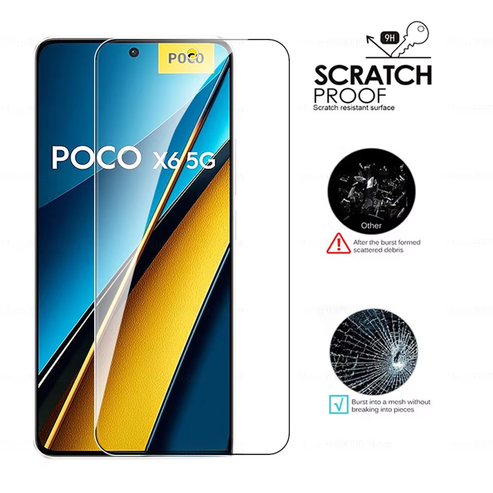 Protector de pantalla de vidrio templado 8 en 1 Pocox6 Poko Little X 6 Pro X6pro para Xiaomi Poco X6 5G