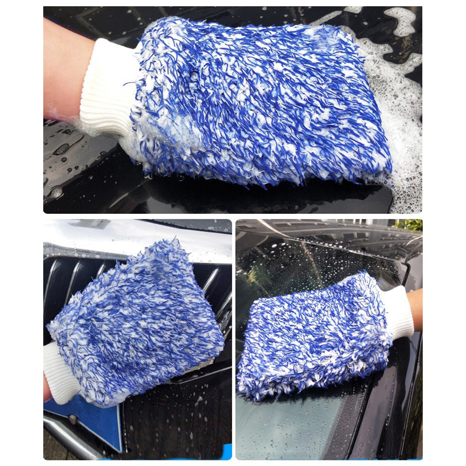 Luva multifuncional de microfibra, ultra portátil, anti-arranhão, lavagem de carro, acessórios, ferramentas de lavagem de carro