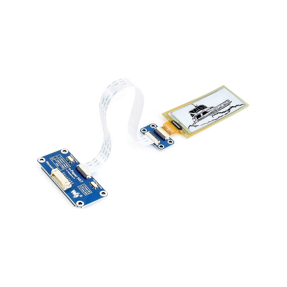 2.9inch E-Ink Display HAT for Raspberry Pi 296×128 Resolution with Embedded Controller Without PCB Supports Partial Refresh1