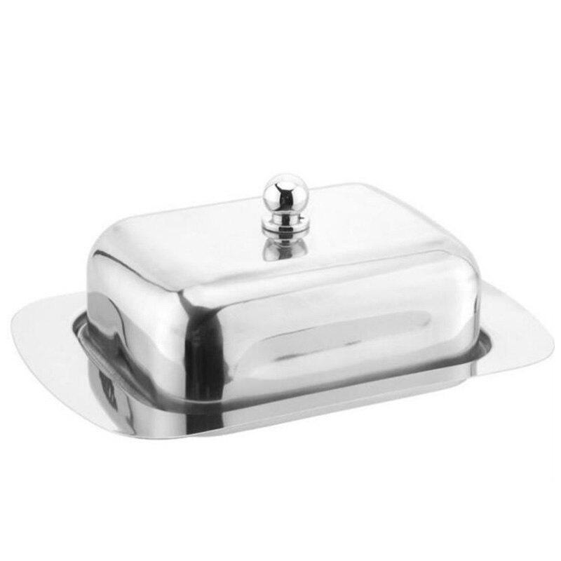 304 Rvs Botervloot Box Container Kaas Server Opslag Keeper Lade met Deksel Keuken Servies: Bright Light