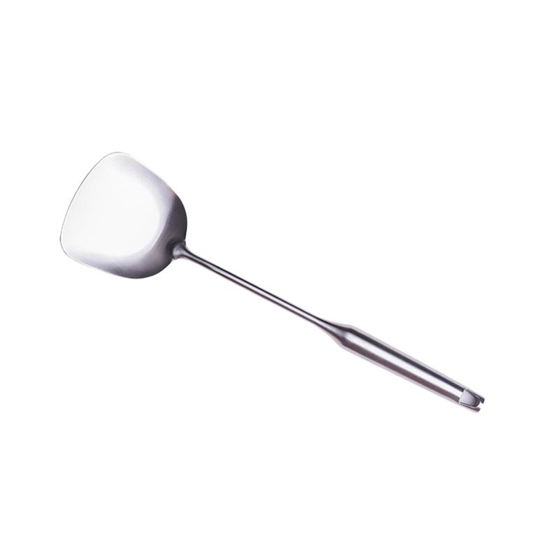 Spatule Wok en acier inoxydable 304, Non magnétique, retourneur de Wok, pour remuer et frire, pour la cuisine, 1 pièce