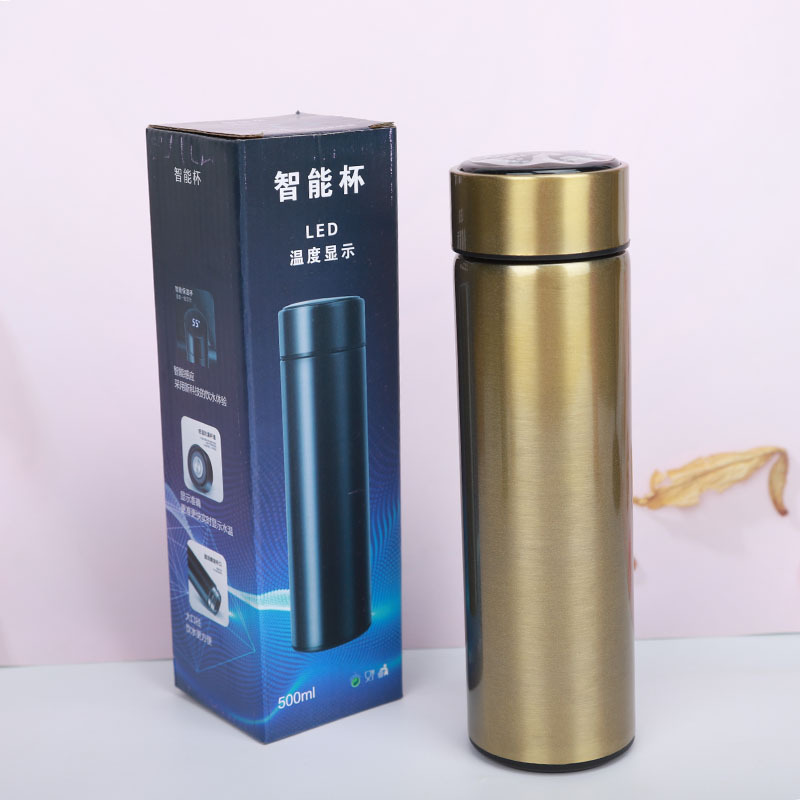 Xiaomi-taza inteligente de acero inoxidable 304, termo con pantalla LED de temperatura, de negocios, digital: Oro