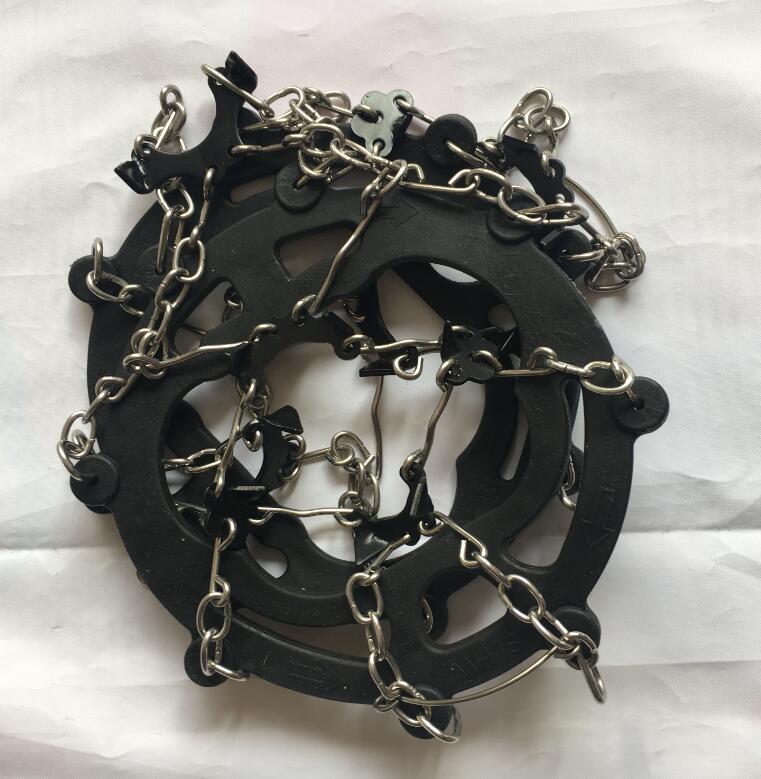 Hewolf 8 Teeth Outdoor Ice Snow Spikes Climbing Crampons Equipment Mountaineering Gear Anti Slip Shoes Grippers Claws Chains DBO: 8t manganese black