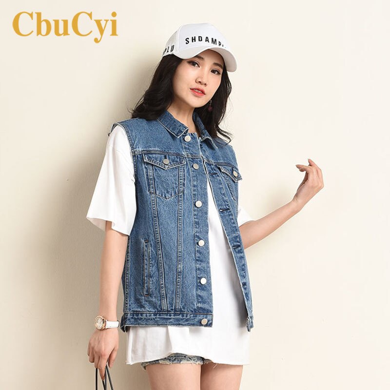 Frauen Westen Plus Größe 6XL ärmellos Denim Weste Jacke Übergroßen Gewaschen Jahrgang Jeans Mantel Damen Westen Winter Oberbekleidung Mantel