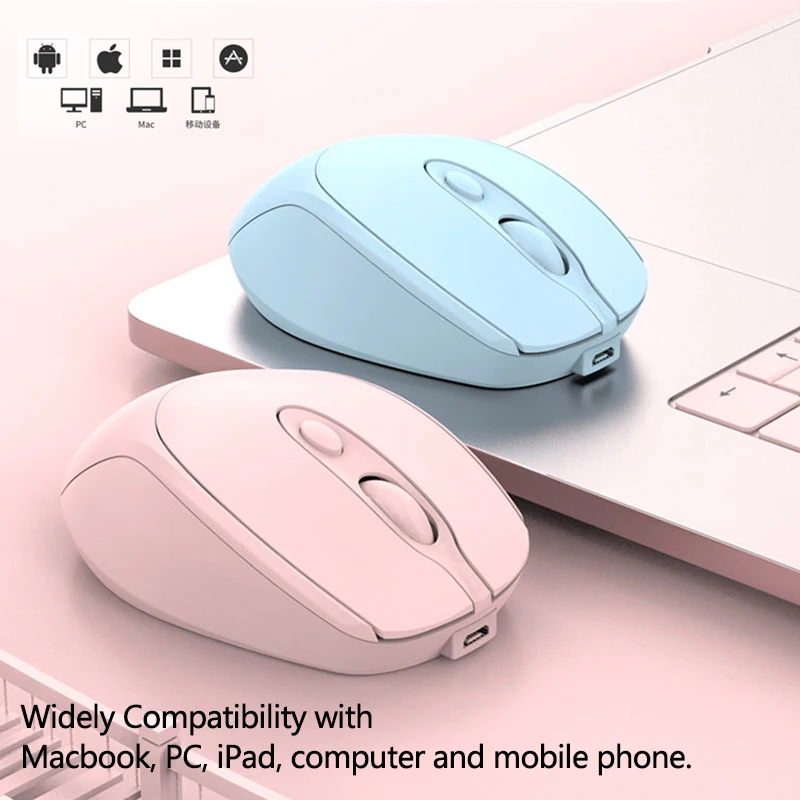Ergonominen langaton hiiri 2.4g optista ladattavaa bluetooth-yhteensopivaa hiirtä kannettaville tietokoneille chromebookeille kannettaville tietokoneille pelihiiri