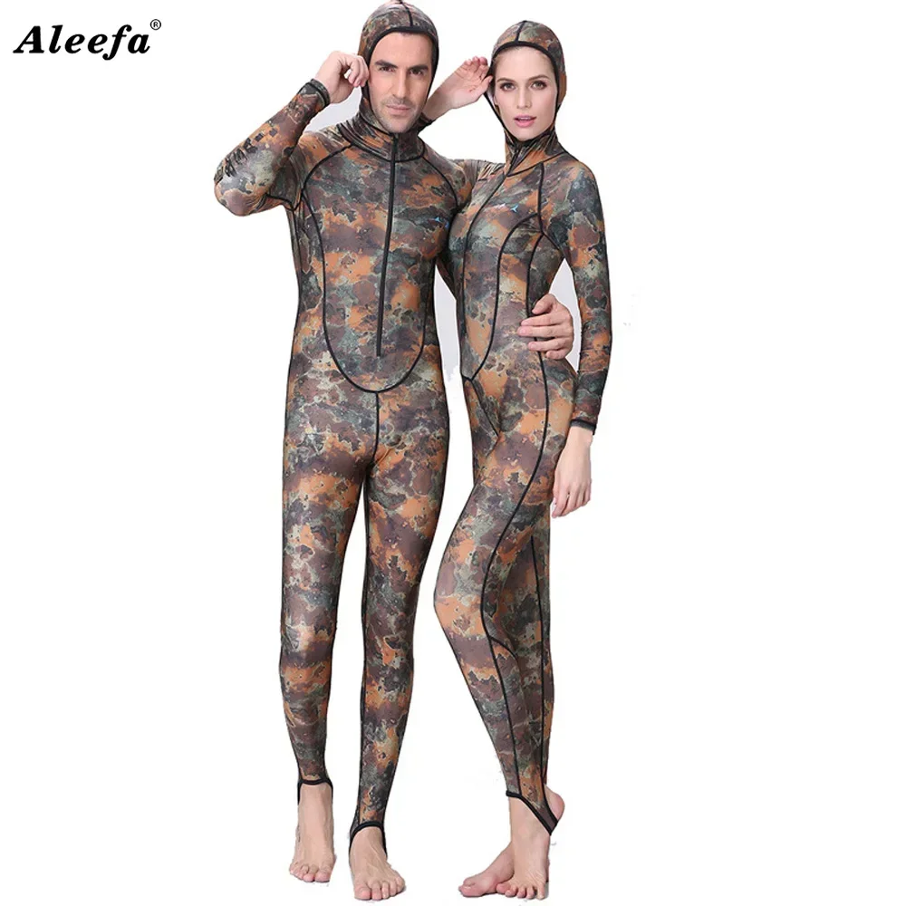 Maiô de pesca submarina, roupa de banho com proteção uv para homens e mulheres, maiô de elastano para mergulho