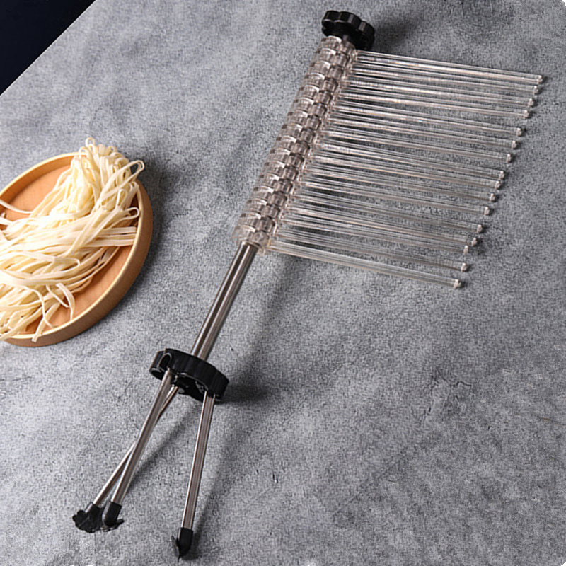 Secador de pasta con recetario - Soporte de acero inoxidable para pasta fresca - Tendedero para secar tallarines máx. 2 KG