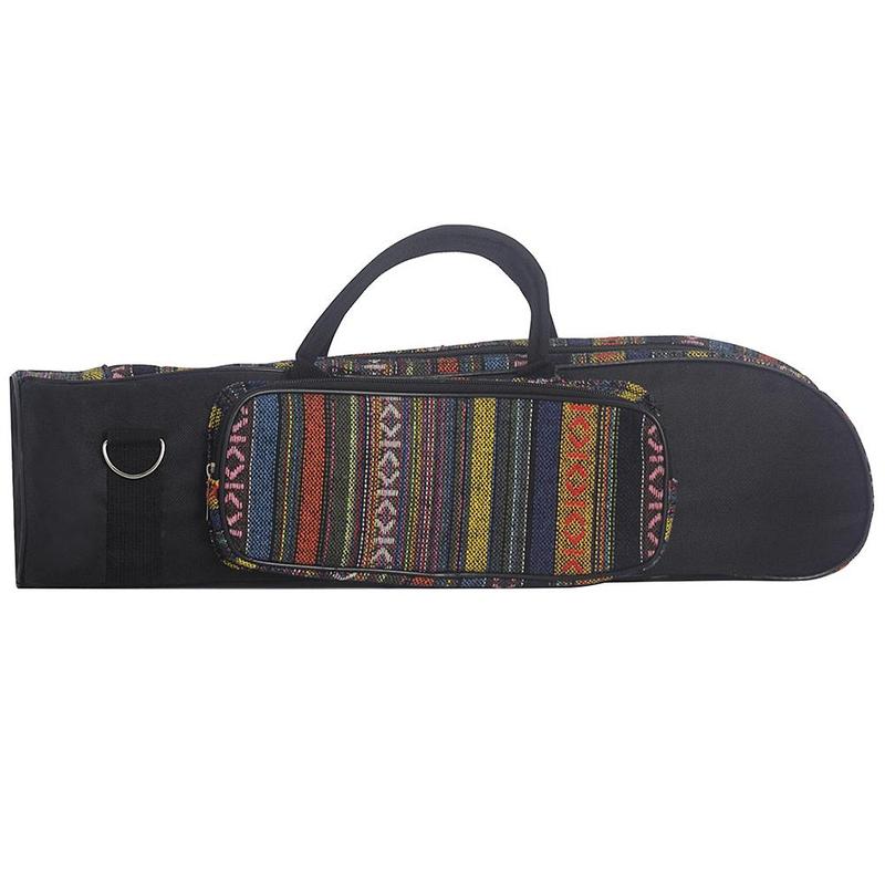Trompette Sac à Dos Portable Boîte à Instruments de Musique avec Bandoulière Noir