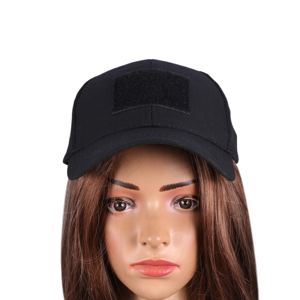 1PC Hook and Loop Cap Hat Hook Patch Baseball Hat for Outdoor (Pattern 2): Black