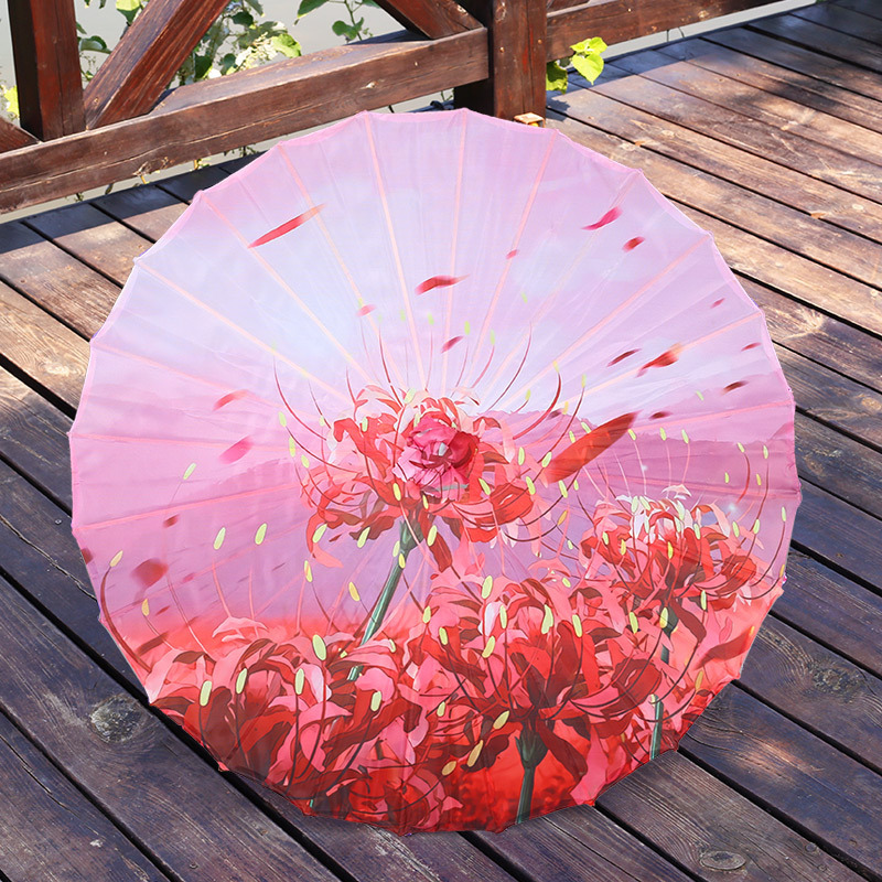 82 cm Chinesische Geölte Papier Regenschirm Falten Seide Hanfu Alte Kostüm Frau Hanfu Cos Foto Dekoration Tanz Paraguas Mujer: Orange