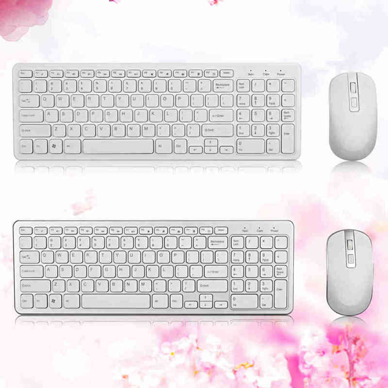 2.4G Optical Wireless Keyboard Mouse Kit Wireless Mouse Usb Receiver Combo For Pc Laptop Portable Ultra Thin Office Suit