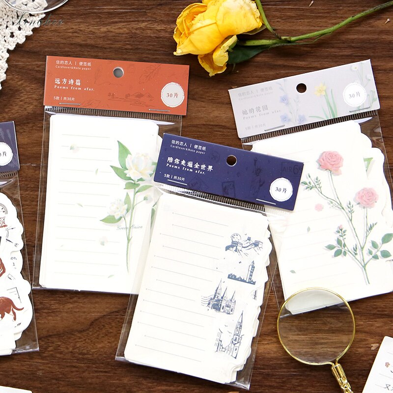 30 Pcs Reizen Letters Materiaal Papier Nota Diy Retro Junk Journal Planner Ambachtelijke Papier Scrapbooking Decoratieve Craft Album