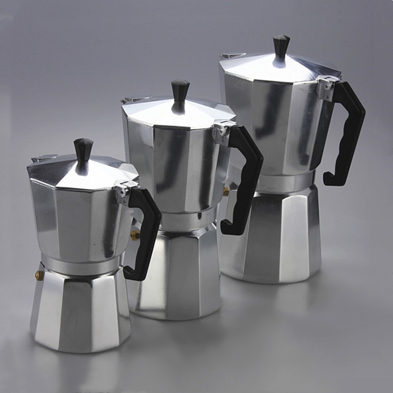 Coffee Pot Mocha Pot Classic Octagonal Aluminum Pot Turkish Coffee Maker Espresso Press Travel Coffee Utensils 3 people 6 people