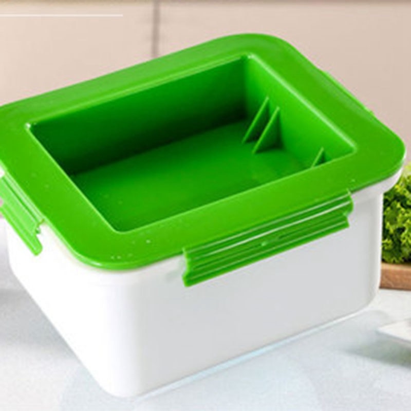 Bricolage vert plastique Tofu presse moule maison Tofu moule soja caillé Tofu faisant moule avec fromage tissu cuisine cuisson