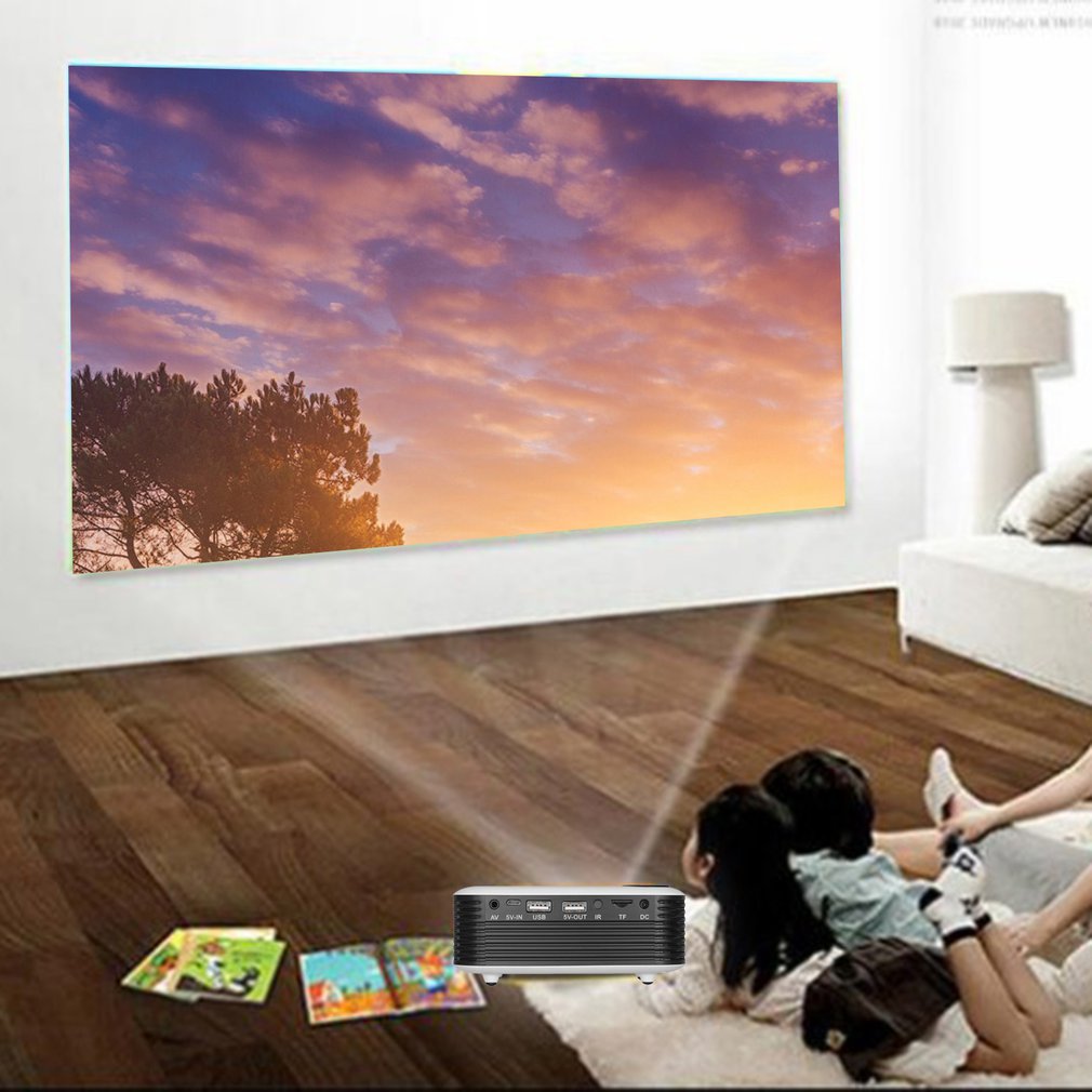 1080P HD Video LCD Mini Projector Built-in Stereo Speaker With 50000 Hours Lamp Life Portable Home A2000 Projectors Proyector